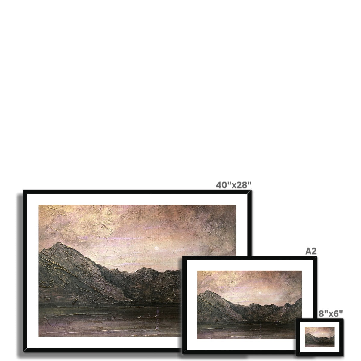 Dubh Ridge Moonlight Framed & Mounted Print.