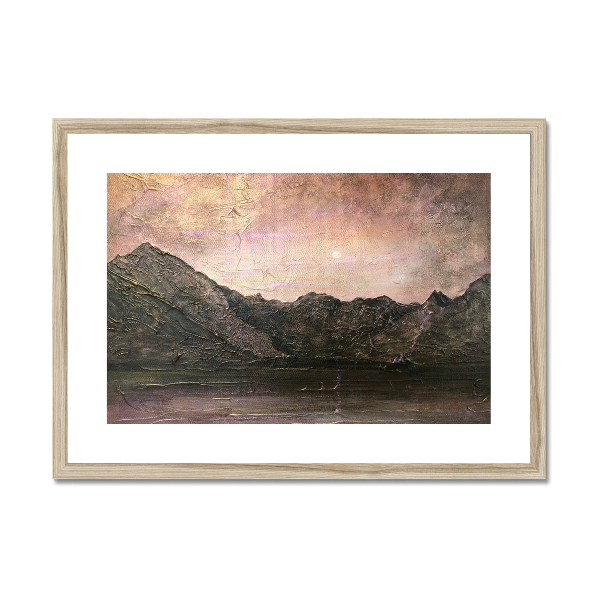 Dubh Ridge Moonlight Framed & Mounted Print.