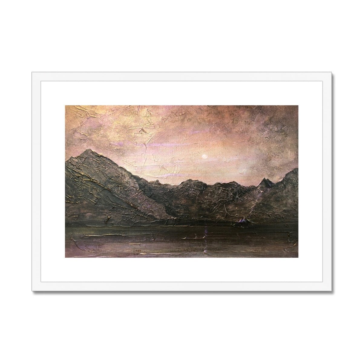 Dubh Ridge Moonlight Skye Painting | Framed &amp; Mounted Prints From Scotland