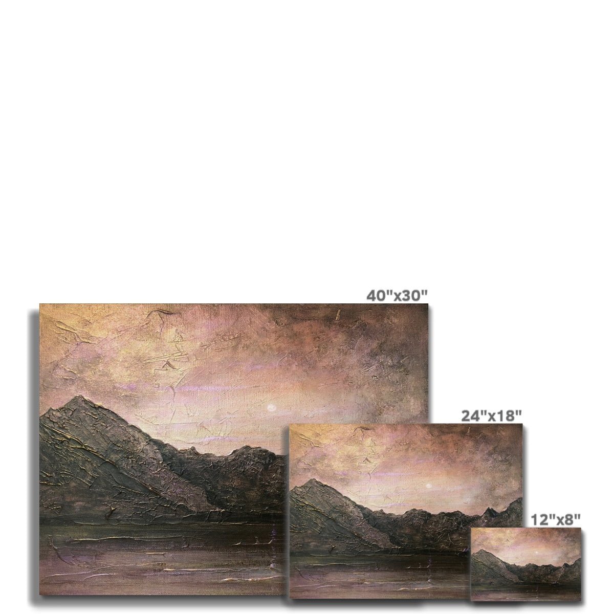 Dubh Ridge Moonlight Skye Painting | Canvas From Scotland