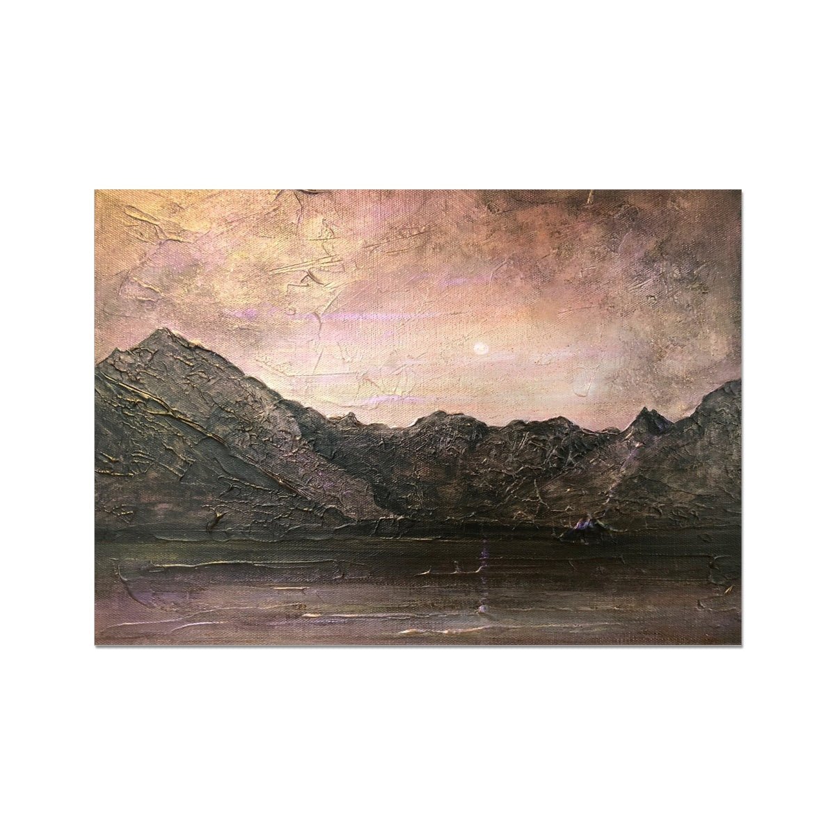 Dubh Ridge Moonlight Skye Painting | Fine Art Prints From Scotland