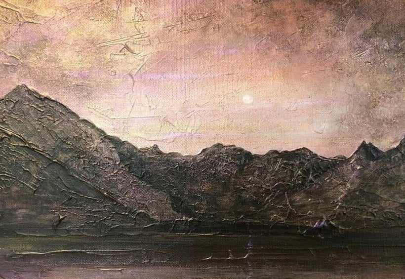 Dubh Ridge Moonlight Skye Scottish Landscape Painting