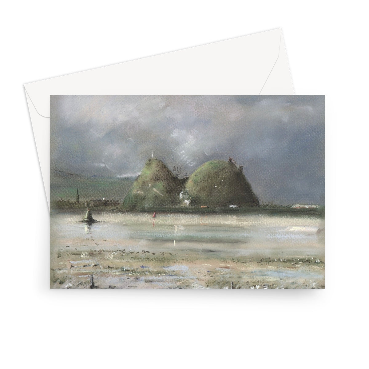 Dumbarton Rock Scottish Art Gifts Greeting Card