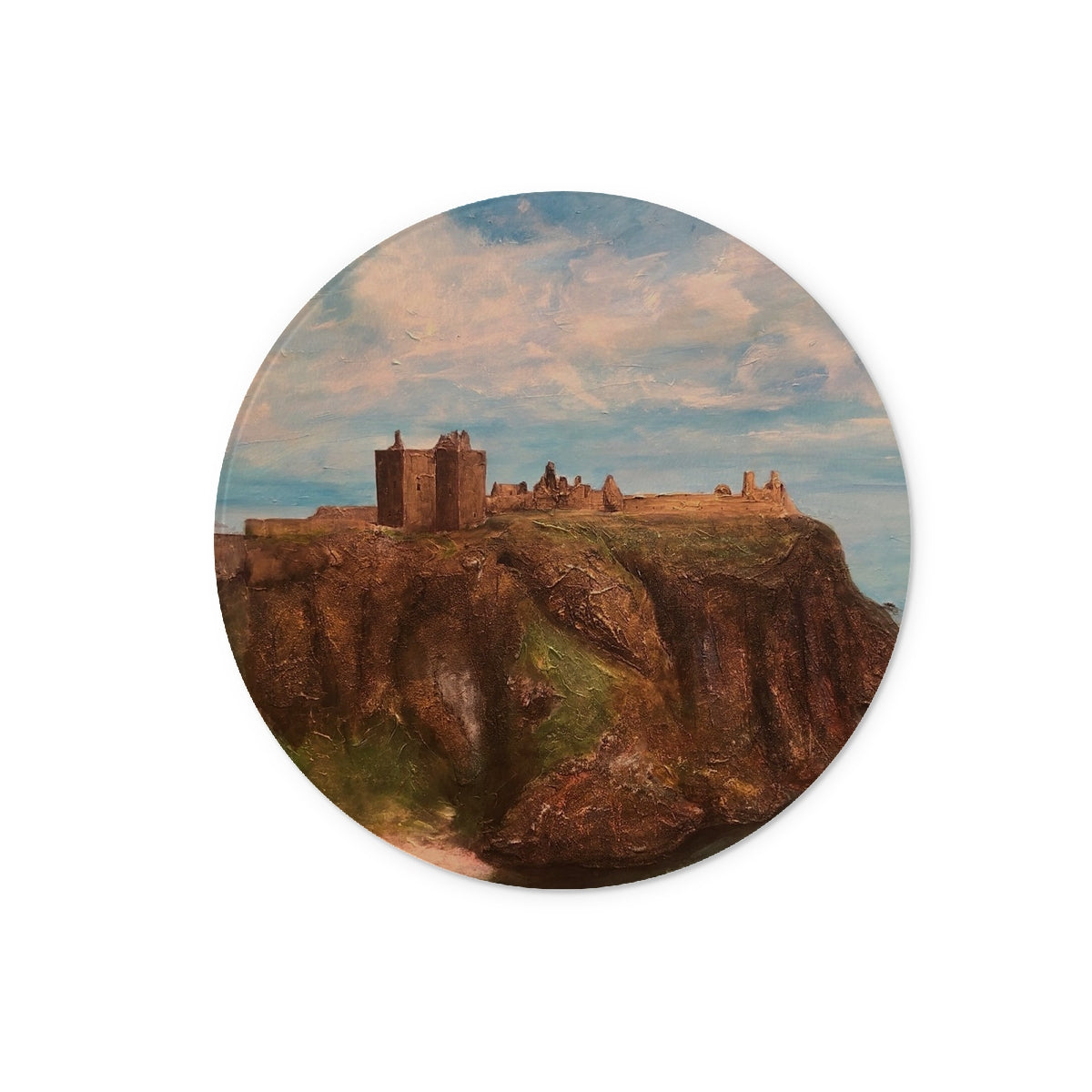 Dunnottar Castle Art Gifts Glass Chopping Board