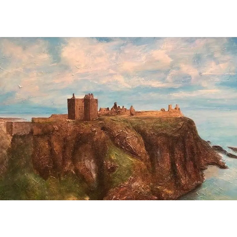 Coastal castle ruins at Dunnottar Castle, a Scottish castle art perfect for Scotch artist prints