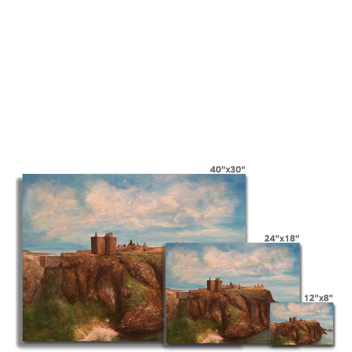 Dunnottar Castle Canvas | Historic & Iconic Scotland Art Gallery | Paintings, Prints, Homeware and Art Gifts From Scotland By Scottish Artist Kevin Hunter