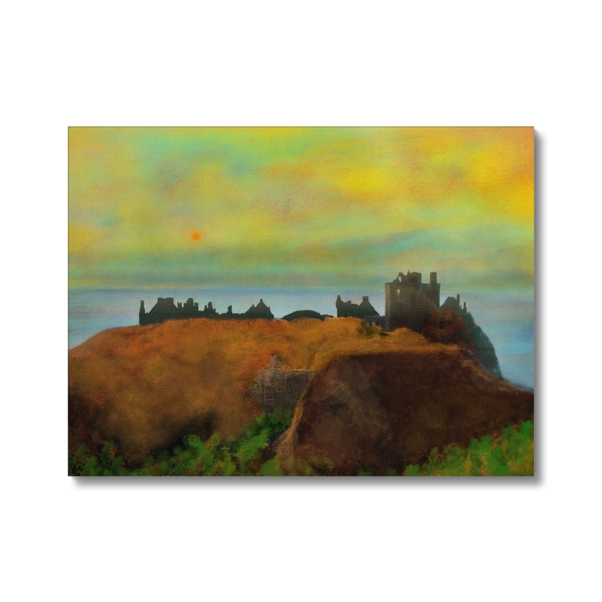 Dunnottar Castle Dusk Dusk Painting | Canvas Prints From Scotland