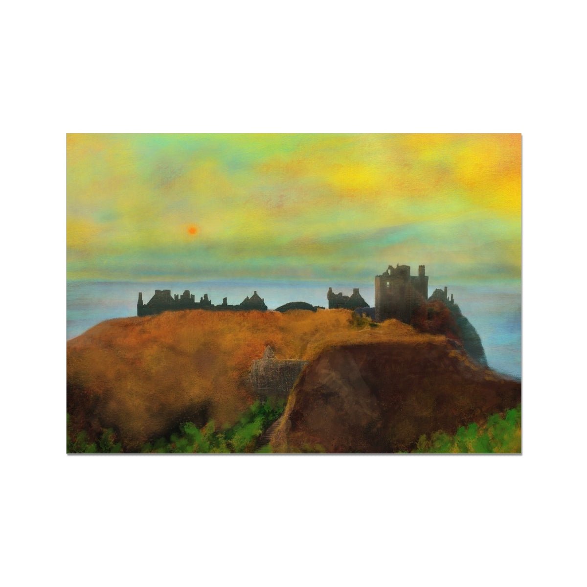 Dunnottar Castle Dusk Dusk Painting | Signed Art Prints From Scotland | By Scottish Artist Hunter