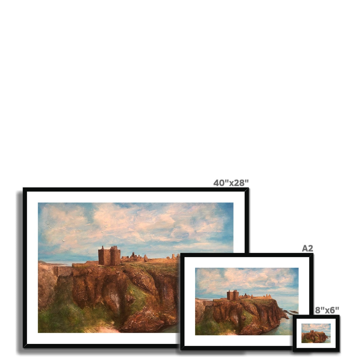 Dunnottar Castle Painting | Framed &amp; Mounted Prints From Scotland