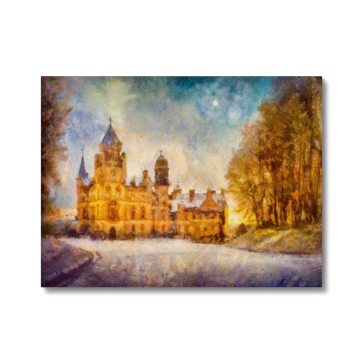 Dunrobin Castle Moonlight Painting | Canvas From Scotland