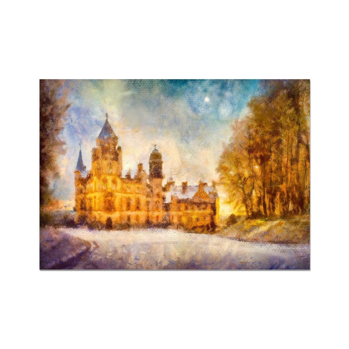 Dunrobin Castle Moonlight Painting | Fine Art Prints From Scotland