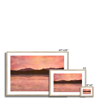 Dusk Over Arran &amp; Bute Painting | Framed &amp; Mounted Prints From Scotland