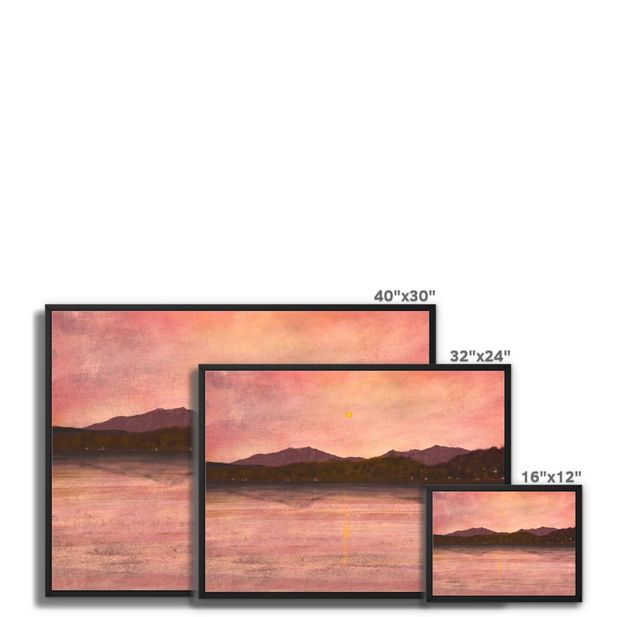 Dusk Over Arran & Bute Painting | Framed Canvas Prints From Scotland