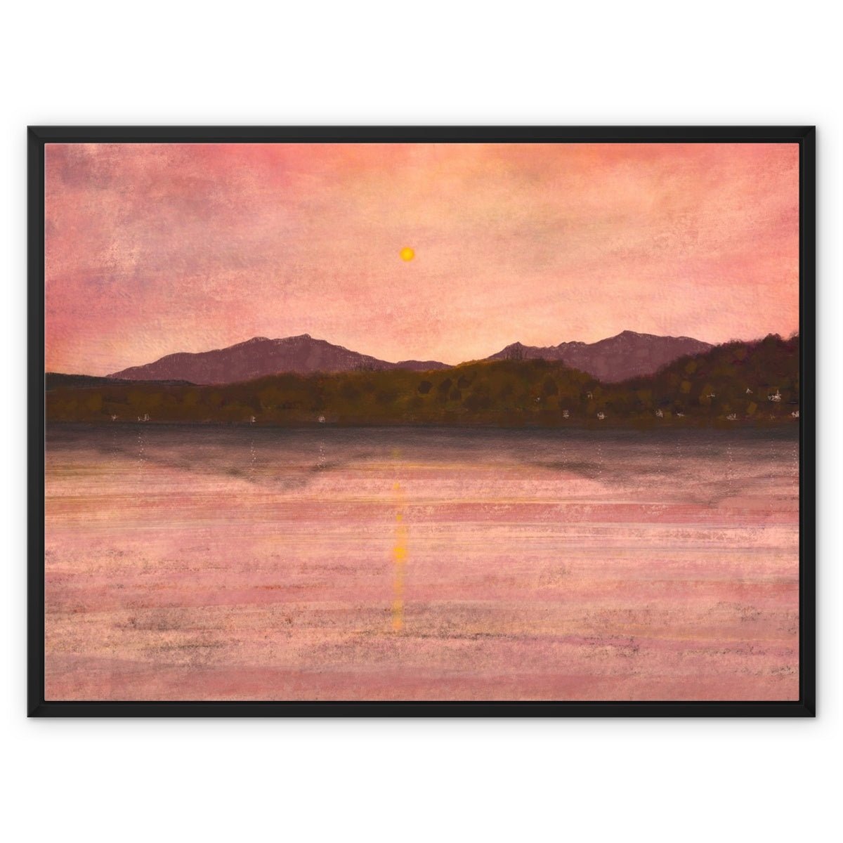 Dusk Over Arran & Bute Painting | Framed Canvas Prints From Scotland