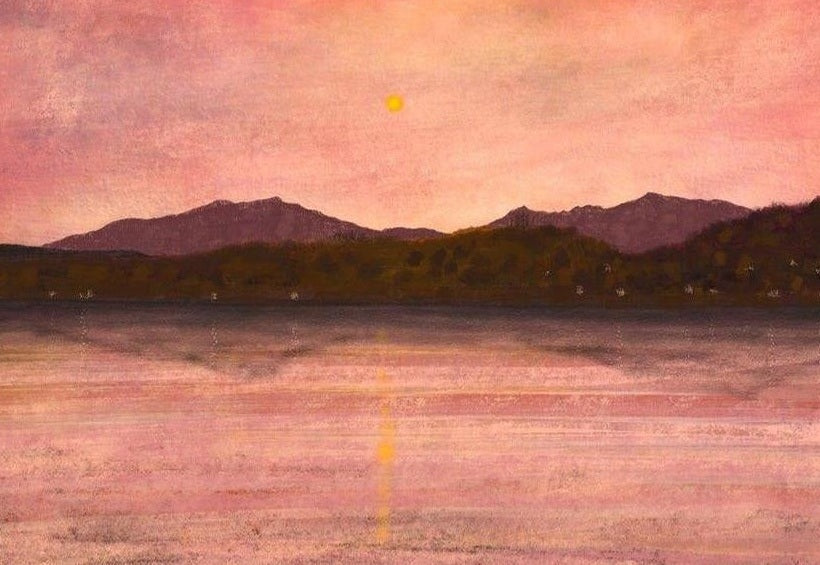 Dusk Over Arran & Bute Scottish Landscape Painting