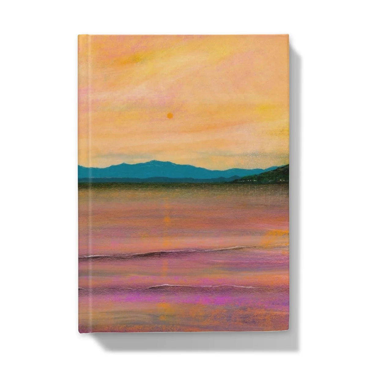 Dusk Over Arran & the Cloch Hardback Journal - River Clyde Art Gallery Scotland Worldwide Shipping Scottish Landscape by Artist Hunter