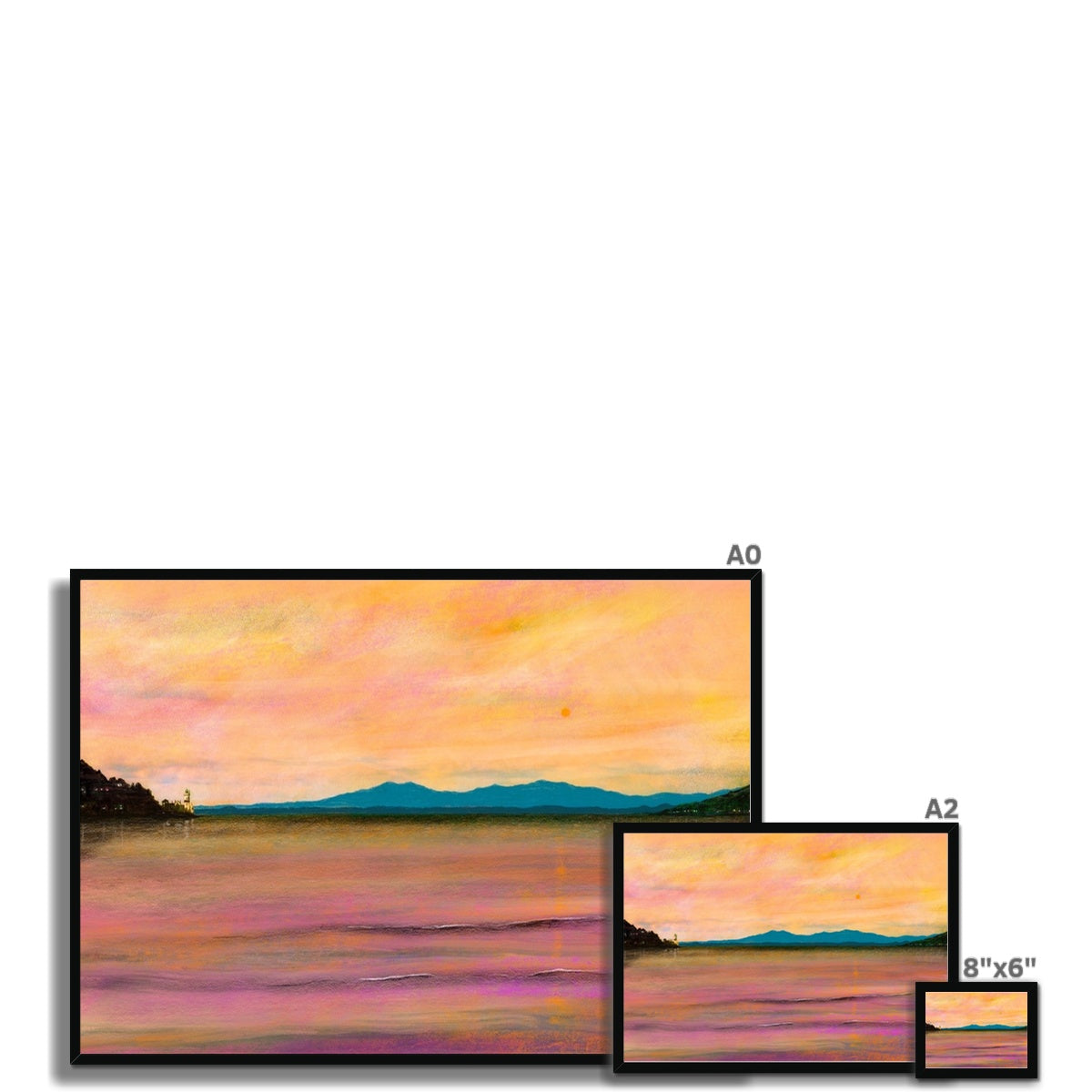 Dusk Over Arran & The Cloch Framed Print.