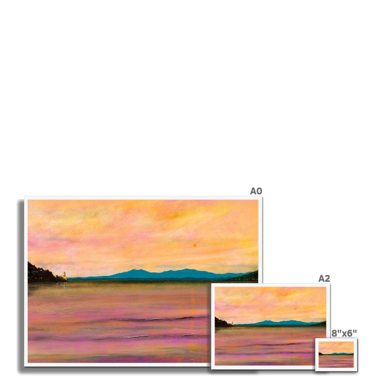 Dusk Over Arran & The Cloch Framed Print.