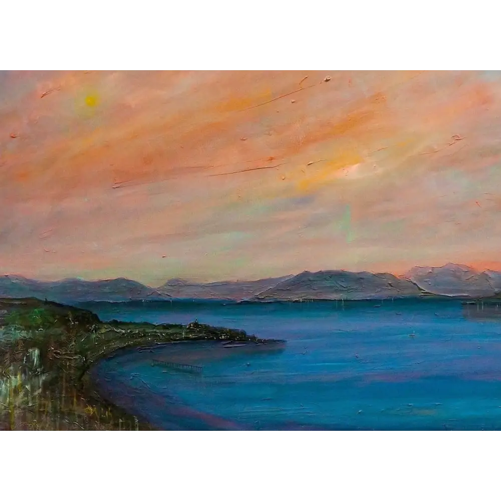 Impressionistic coastal landscape painting from Gourock art prints collection