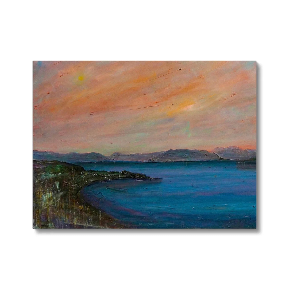 Dusk Over Gourock Canvas - River Clyde Art Gallery Scotland Worldwide Shipping Scottish Artist Fine Prints and Paintings Collection