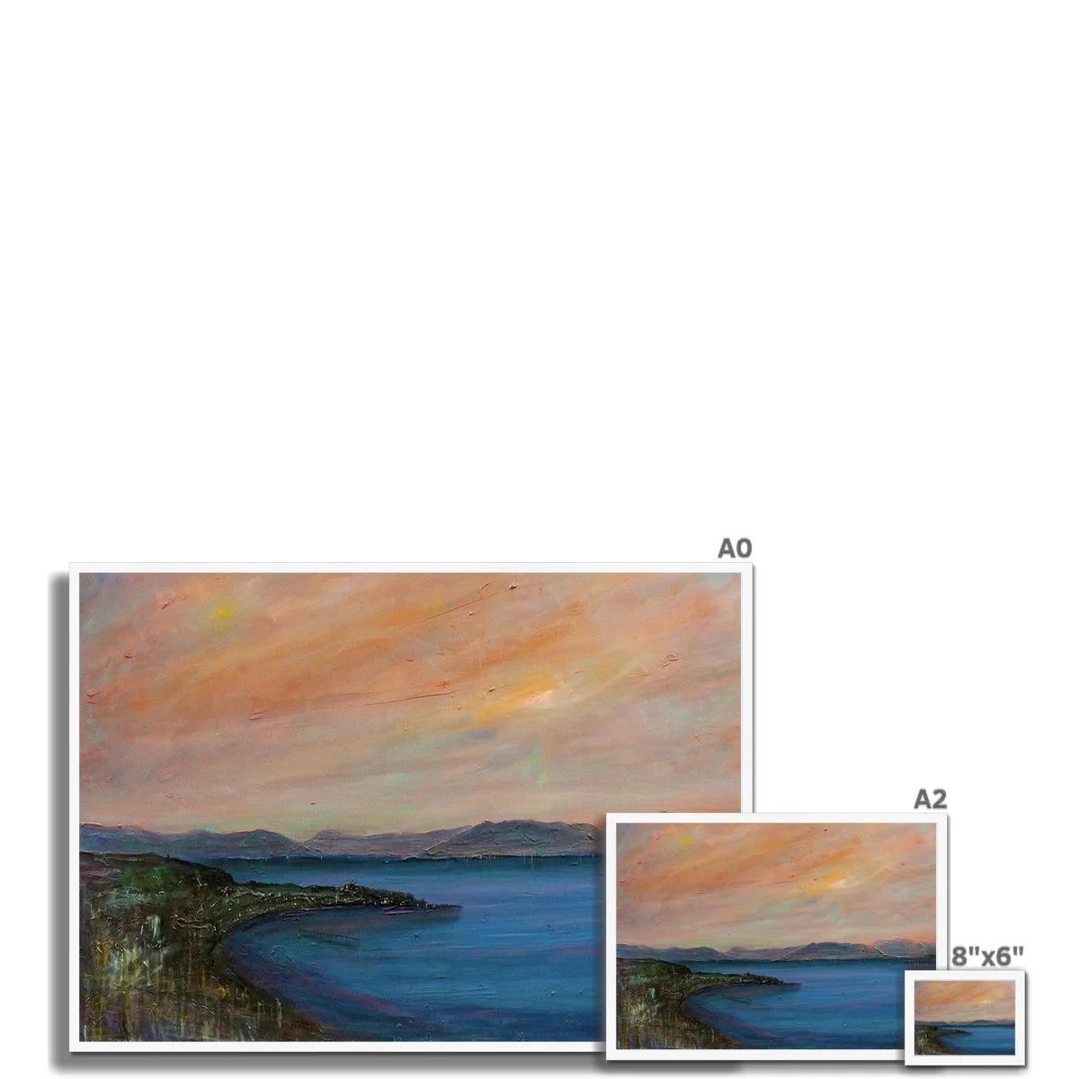 Dusk Over Gourock Framed Print - River Clyde Art Gallery Scotland Worldwide Shipping Scottish Artist Fine Prints and Paintings Collection