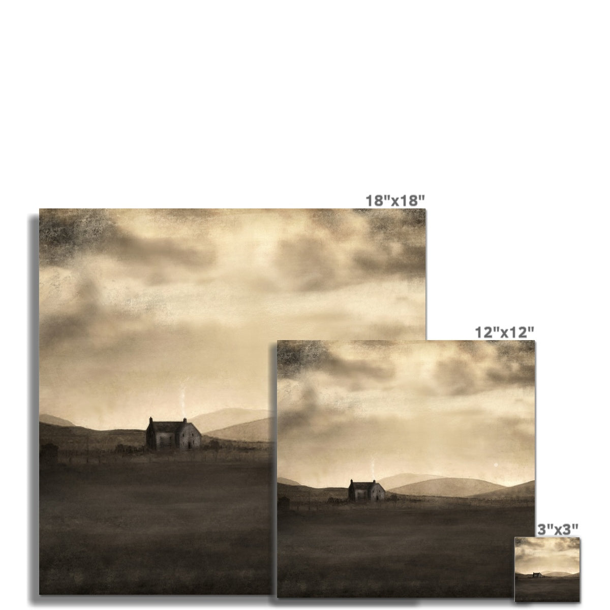 A Moonlit Croft C-Type Print | Scottish Art Gifts