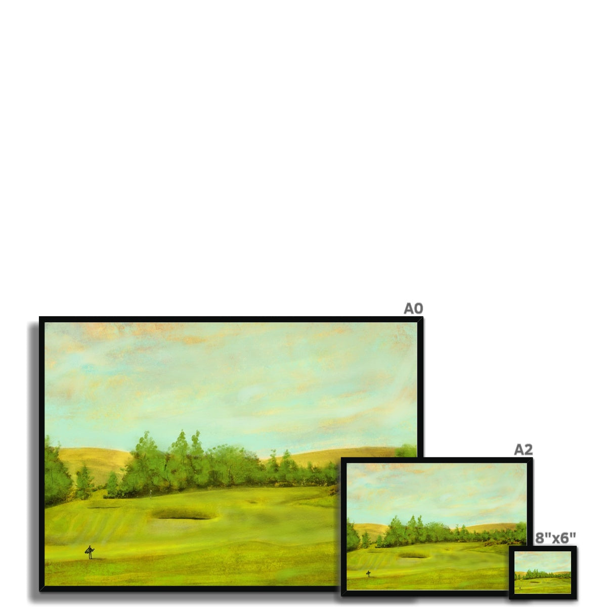 Gleneagles King's Golf Course, The 1st Painting | Framed Print