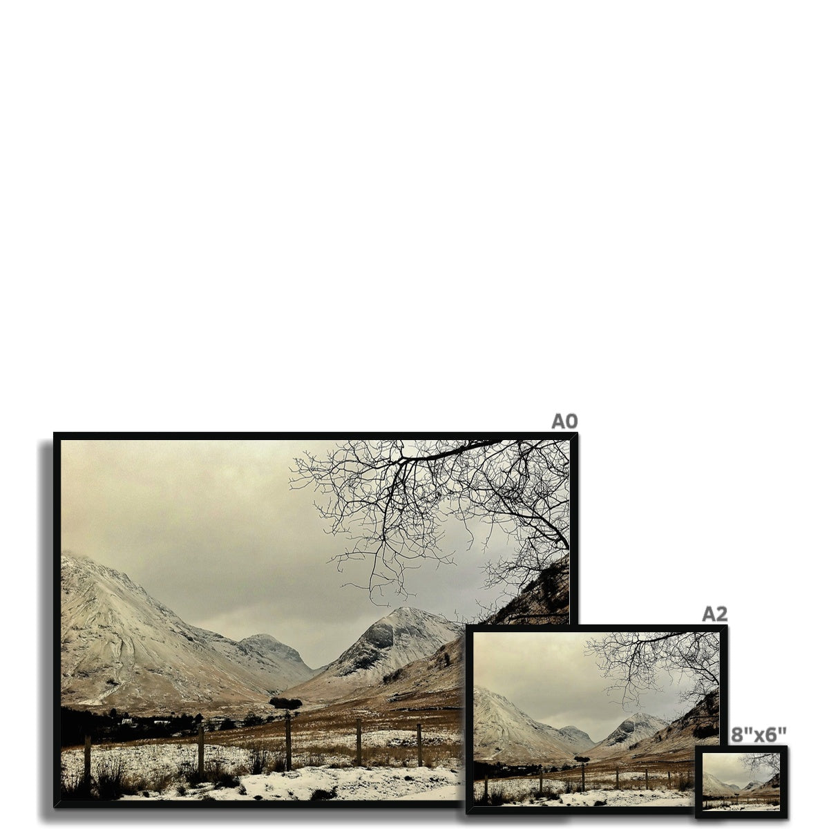 Winter In Glencoe Scottish Landscape Photography | Framed Print