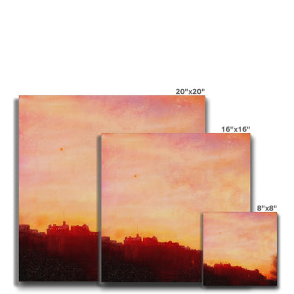 Edinburgh Castle Sunset Eco Canvas | Scottish Art Gifts