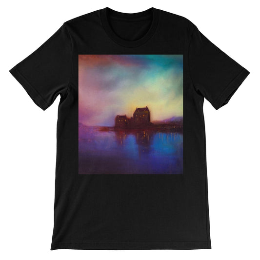 Eilean Donan Castle Sunset Unisex Short Sleeve T-Shirt | Scottish Art Gifts