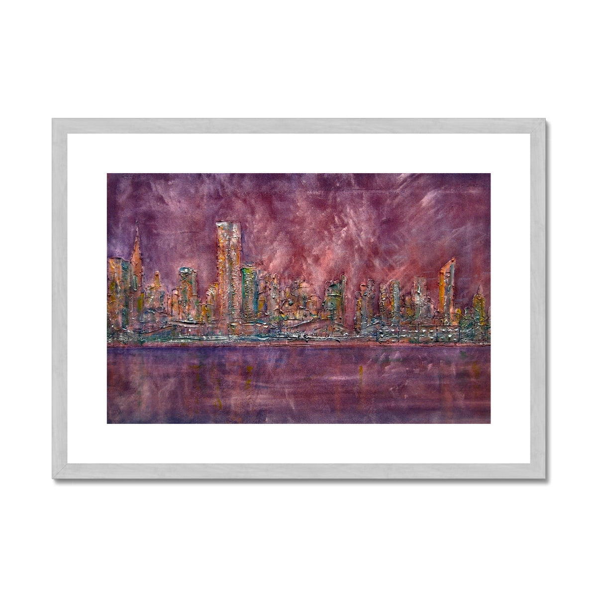 East Side Snow New York Painting | Antique Framed & Mounted Prints From Scotland