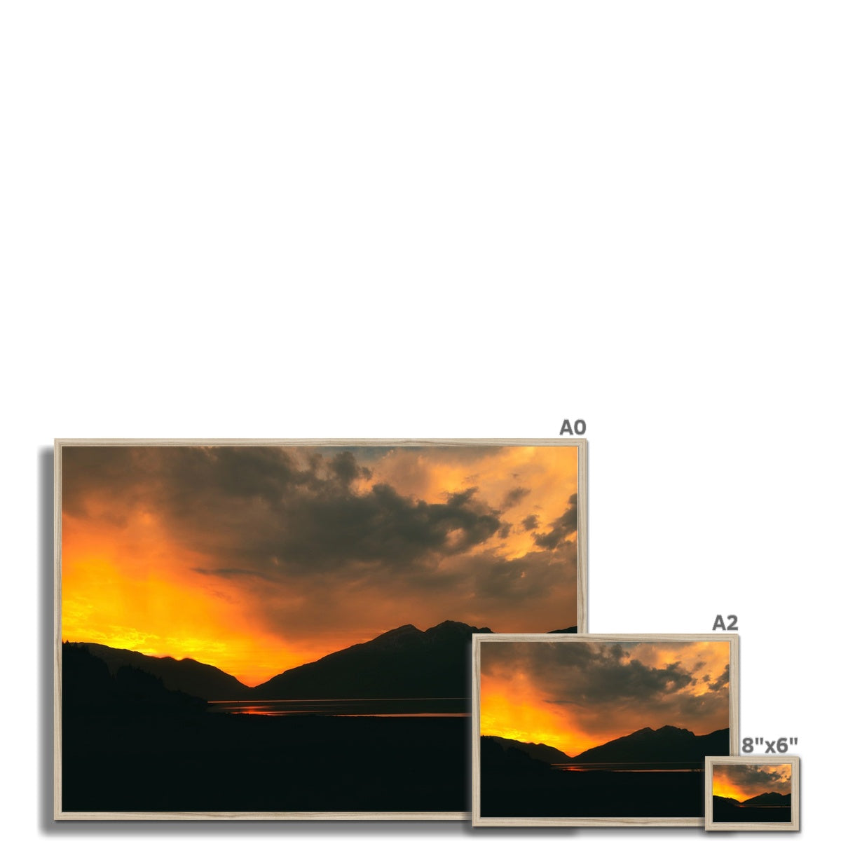 Loch Leven Sunset Glencoe Scottish Landscape Photography | Framed Print