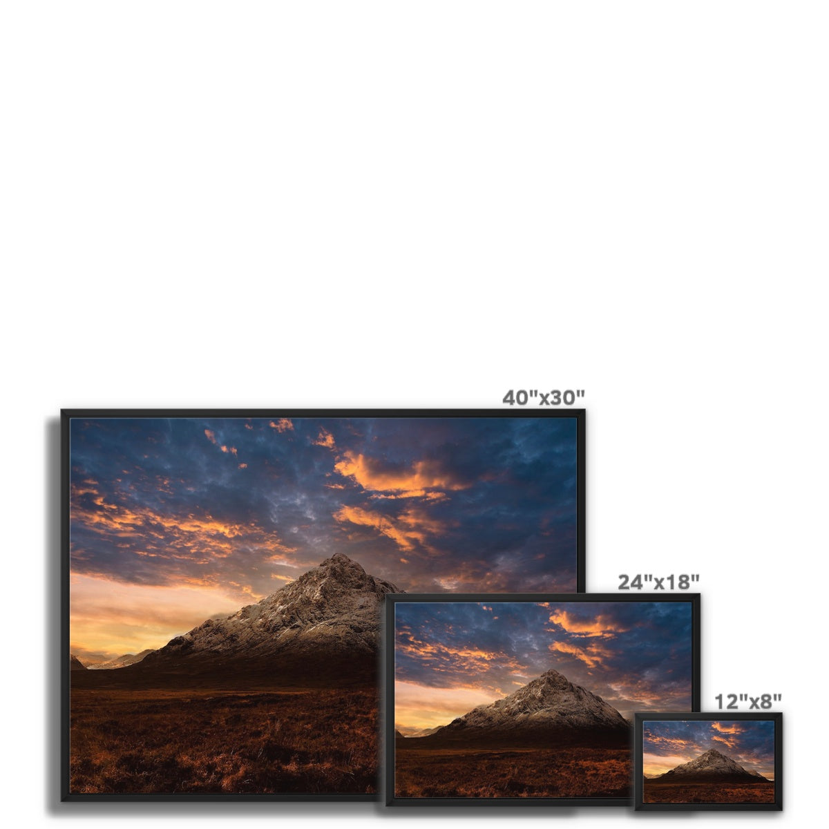 Buachaille Etive Mor Dusk Glencoe Scottish Landscape Photography | Framed Canvas Prints From Scotland