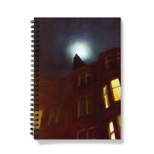 A Moonlit Tenement Notebook | Scottish Art Gifts
