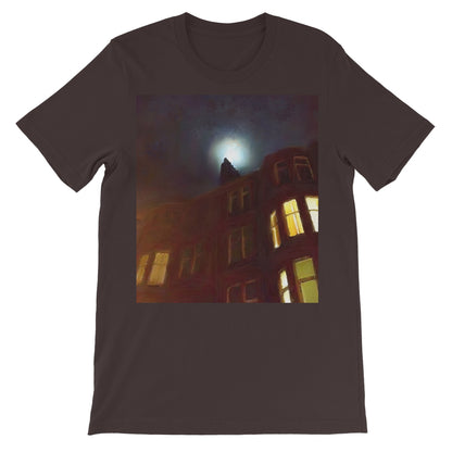 A Moonlit Tenement Unisex Short Sleeve T-Shirt | Scottish Art Gifts