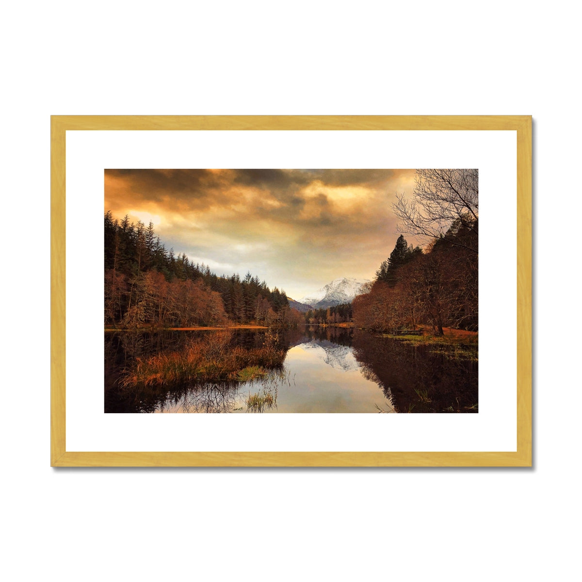 Glencoe Lochan Dusk Scottish Landscape Photography | Antique Framed & Mounted Prints From Scotland