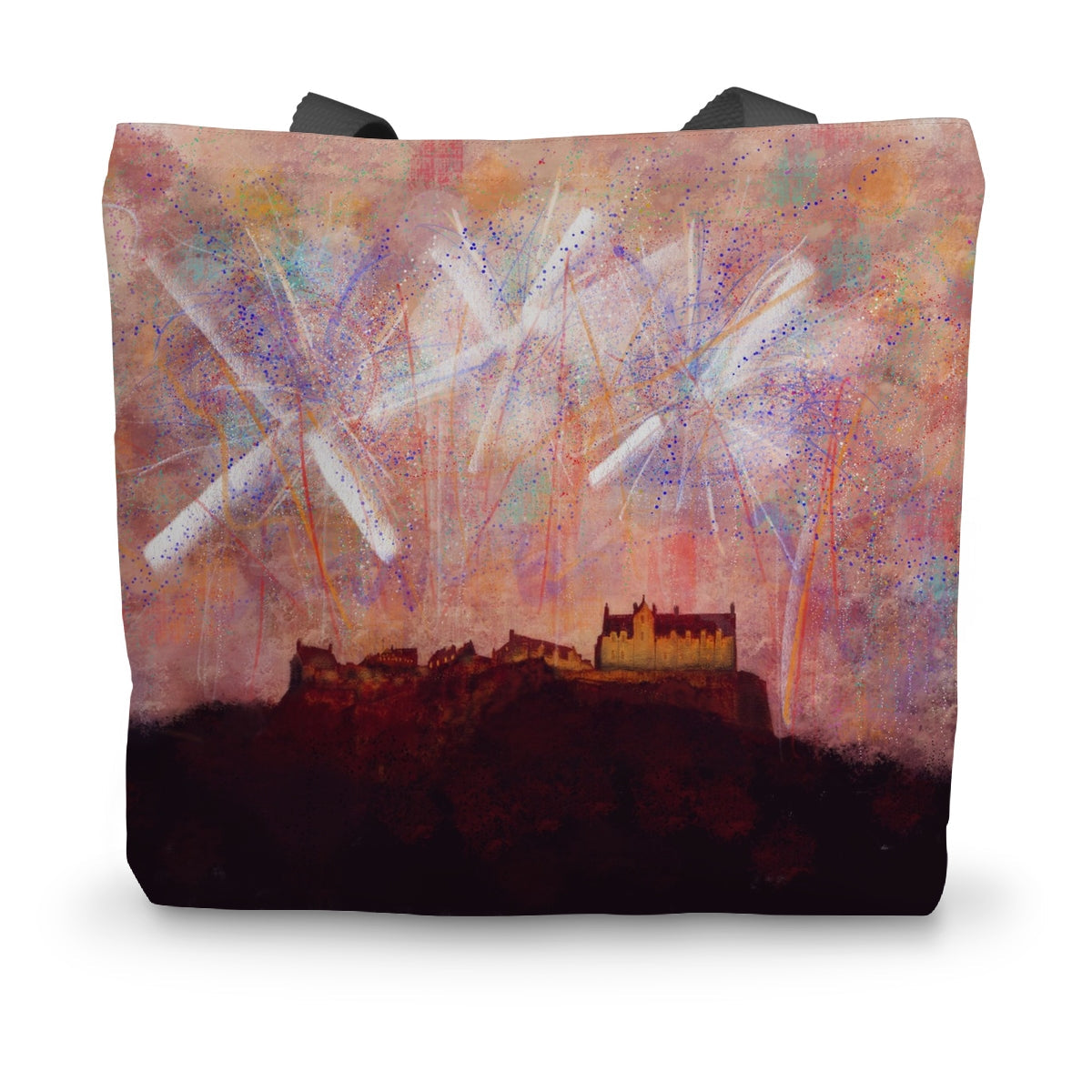 Edinburgh Castle Fireworks Art Gifts Canvas Tote Bag