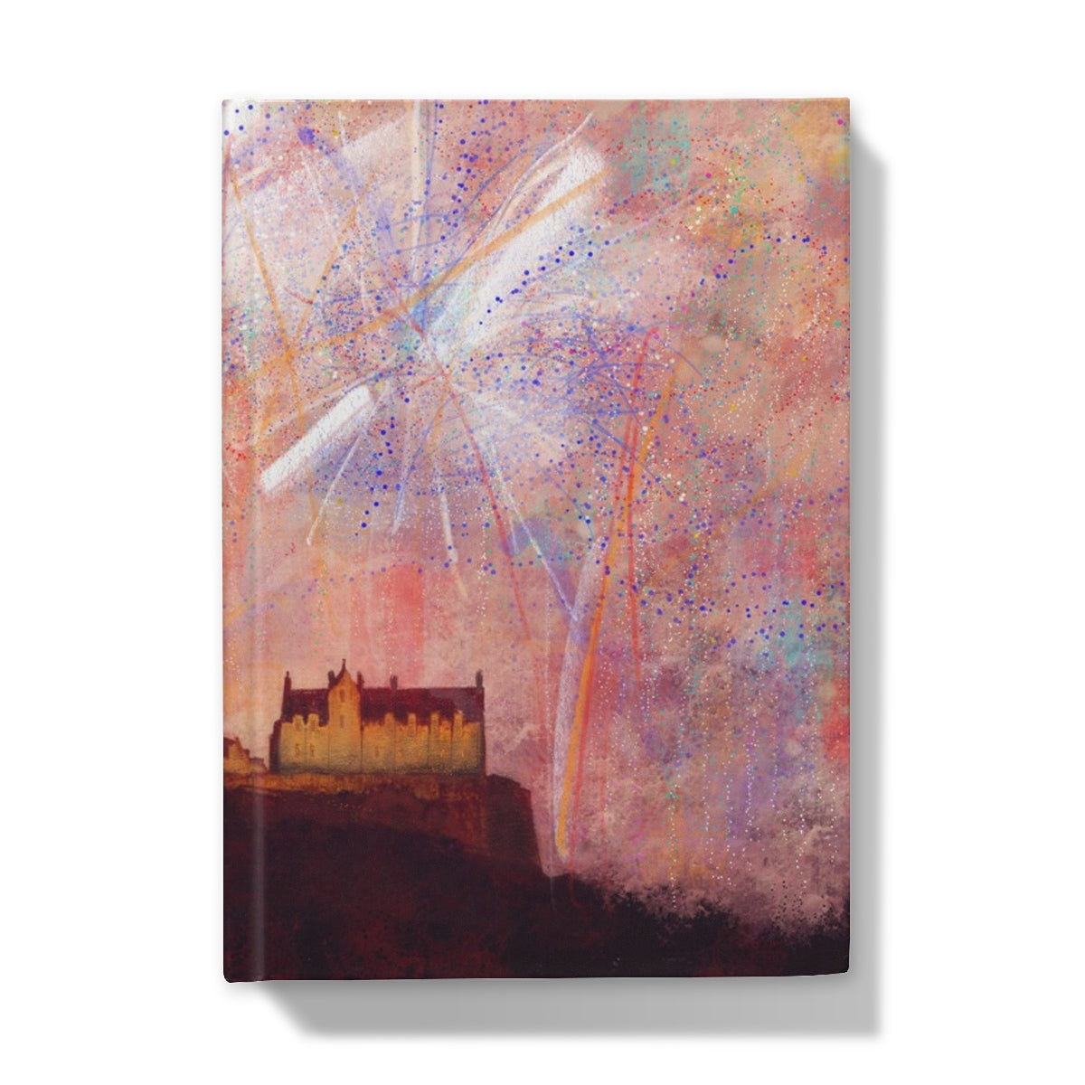 Edinburgh Castle Fireworks Art Gifts Hardback Journal