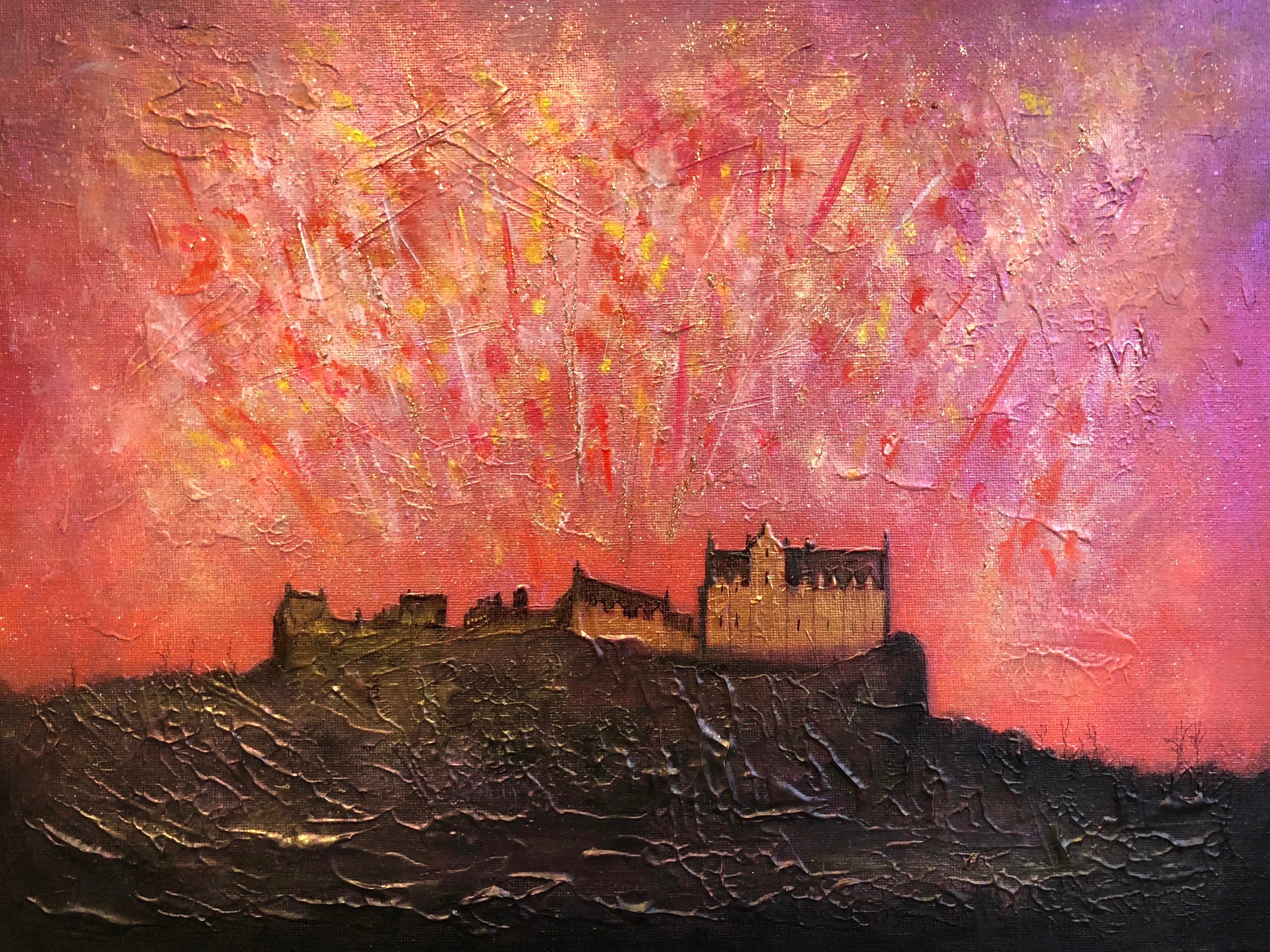 Edinburgh Castle Fireworks Art Prints