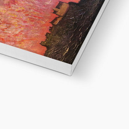 Edinburgh Castle Fireworks Eco Art Canvas Print | Scottish Art Gifts