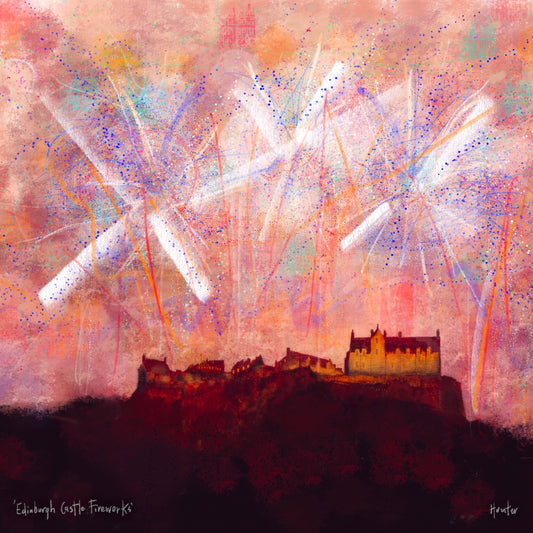 Edinburgh Castle Fireworks | Scotland In Your Pocket | Scottish Art Gifts