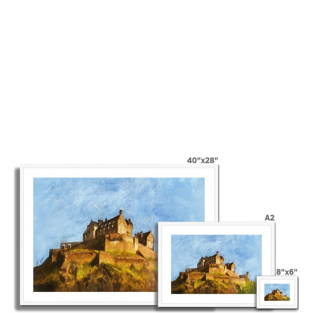 Edinburgh Castle Painting | Framed &amp; Mounted Prints From Scotland