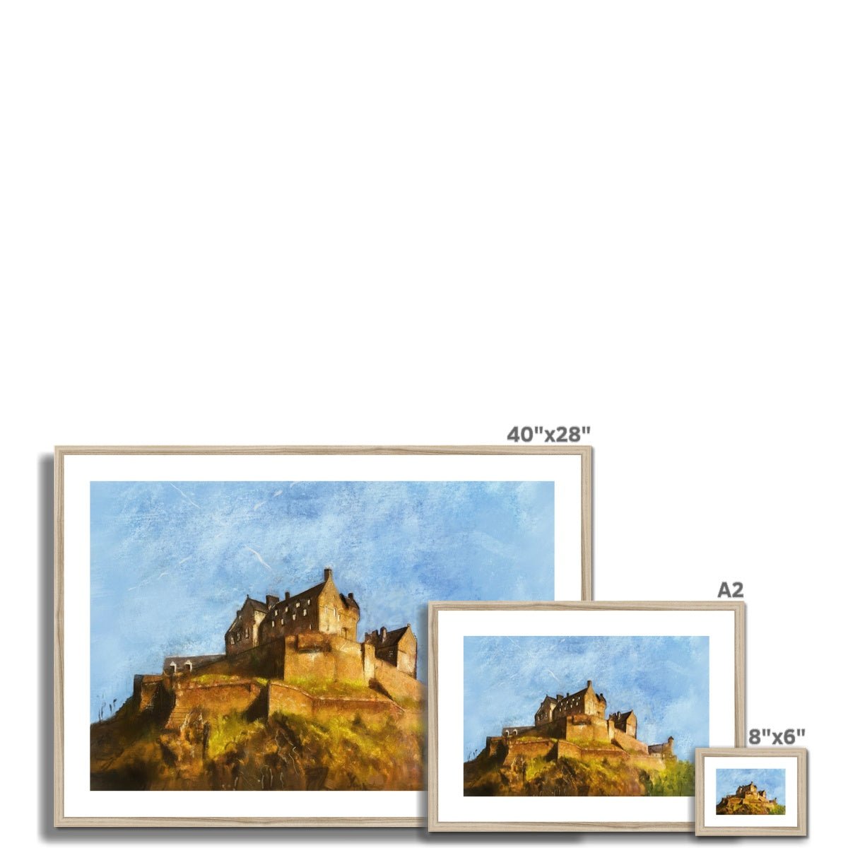 Edinburgh Castle Painting | Framed &amp; Mounted Prints From Scotland