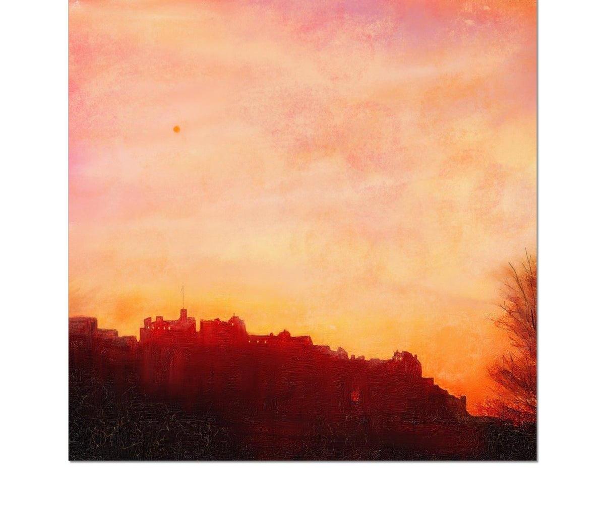 Edinburgh Castle Sunset-art-painting-scotland