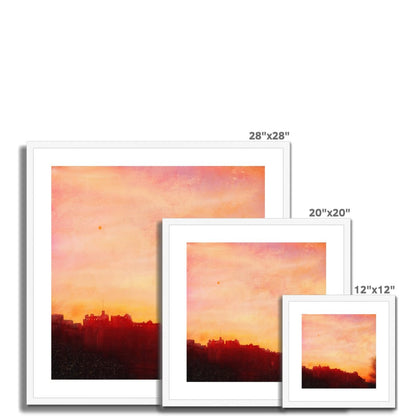 Edinburgh Castle Sunset Painting | Framed &amp; Mounted Prints From Scotland