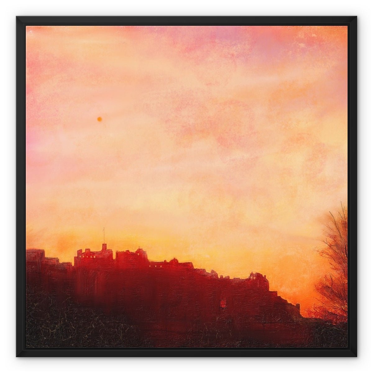 Edinburgh Castle Sunset Painting | Framed Canvas From Scotland