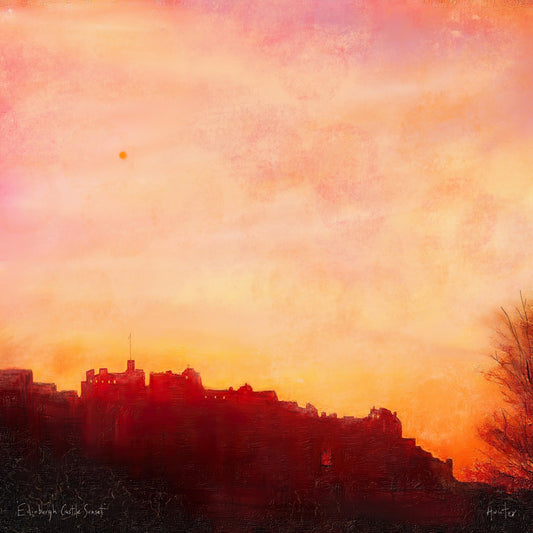 Edinburgh Castle Sunset | Scotland In Your Pocket | Scottish Art Gifts