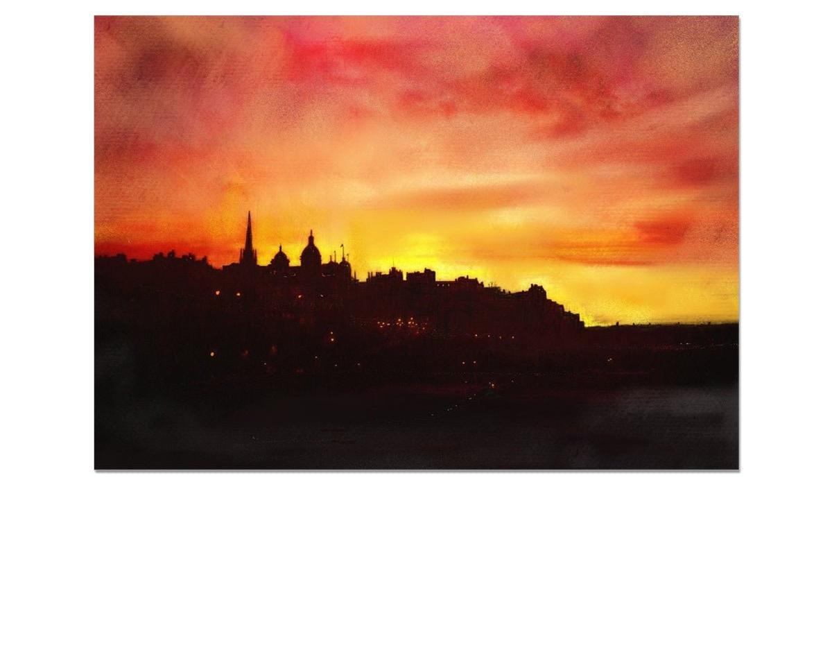 Edinburgh Sunset-art-painting-scotland