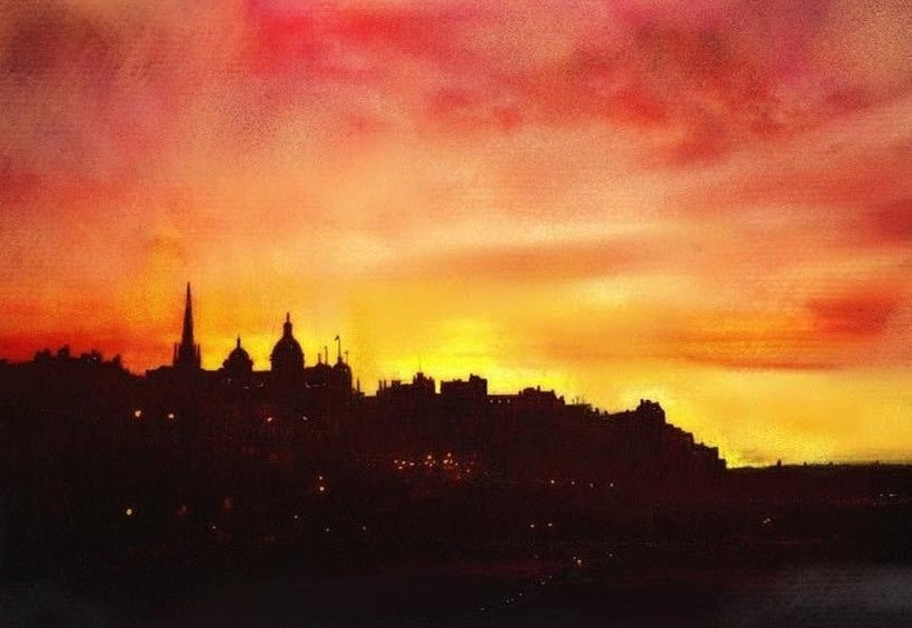 Edinburgh Sunset Art Prints from my Edinburgh & Glasgow Art Gallery Collection