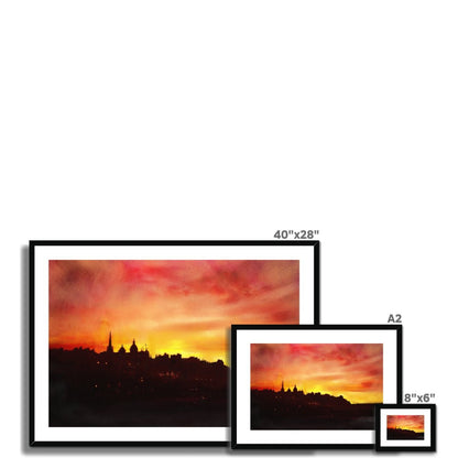 Edinburgh Sunset Painting | Framed &amp; Mounted Prints From Scotland